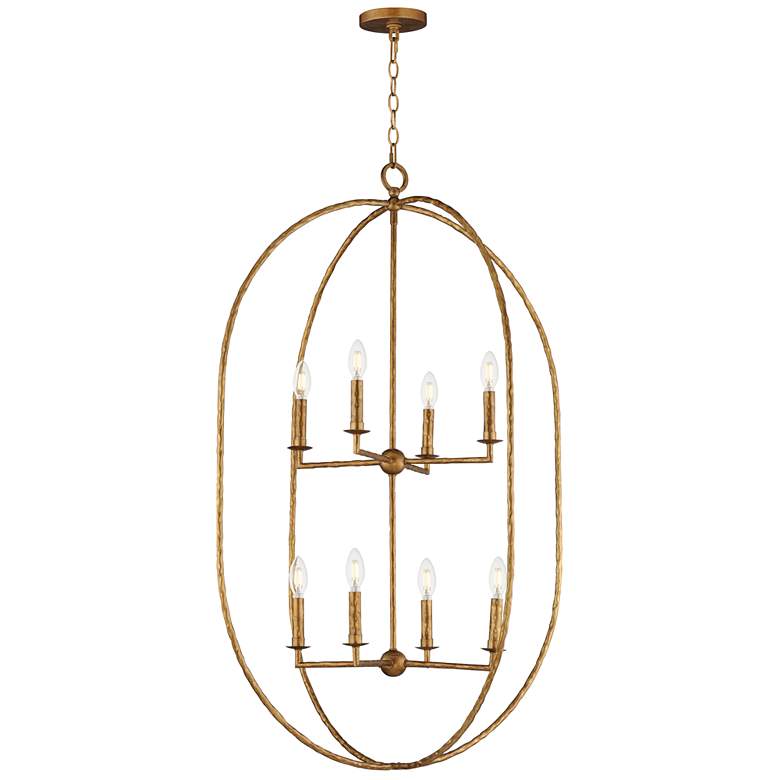 Image 1 Maxim Martel 30" Wide Etruscan Gold 8-Light Pendant