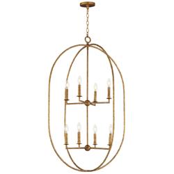 Maxim Martel 30" Wide Etruscan Gold 8-Light Pendant