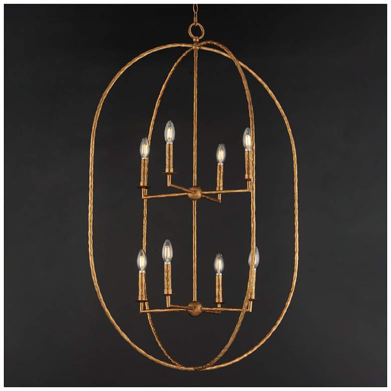 Image 2 Maxim Martel 30" Wide Etruscan Gold 8-Light Pendant more views