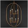 2_Maxim Martel 30" Wide Etruscan Gold 8-Light Pendant more views