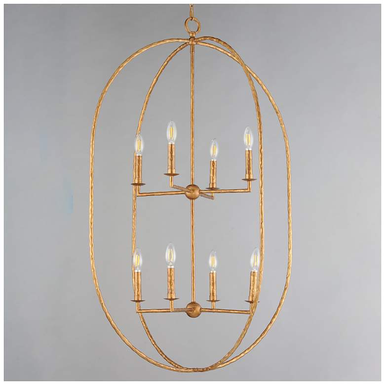 Image 3 Maxim Martel 30" Wide Etruscan Gold 8-Light Pendant more views