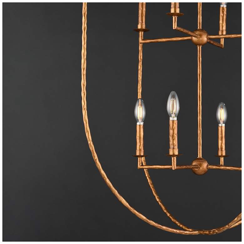 Image 5 Maxim Martel 30" Wide Etruscan Gold 8-Light Pendant more views