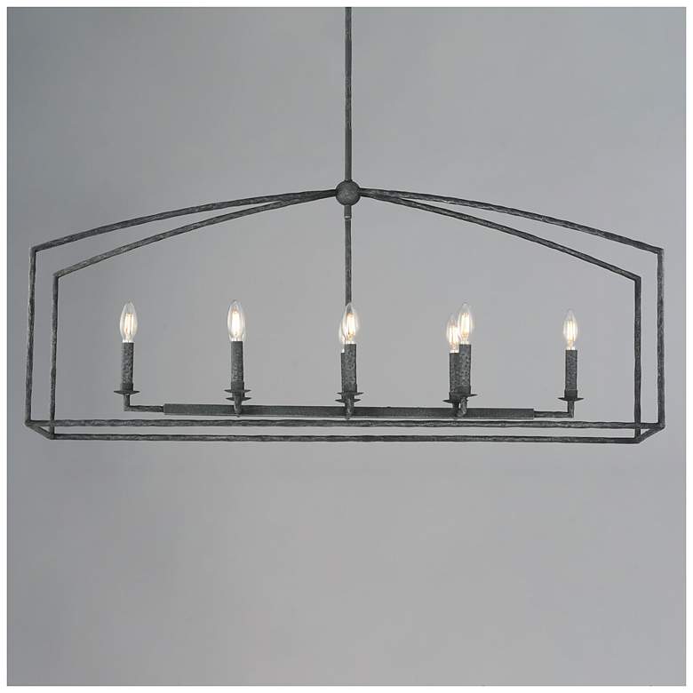 Image 4 Maxim Martel 46" Blacksmith 8-Light Linear Chandelier more views