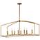 Maxim Martel 46" Etruscan Gold 8-Light Linear Chandelier