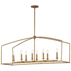 Maxim Martel 46" Etruscan Gold 8-Light Linear Chandelier