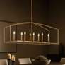 1_Maxim Martel 46" Etruscan Gold 8-Light Linear Chandelier