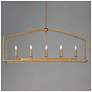3_Maxim Martel 46" Etruscan Gold 8-Light Linear Chandelier more views
