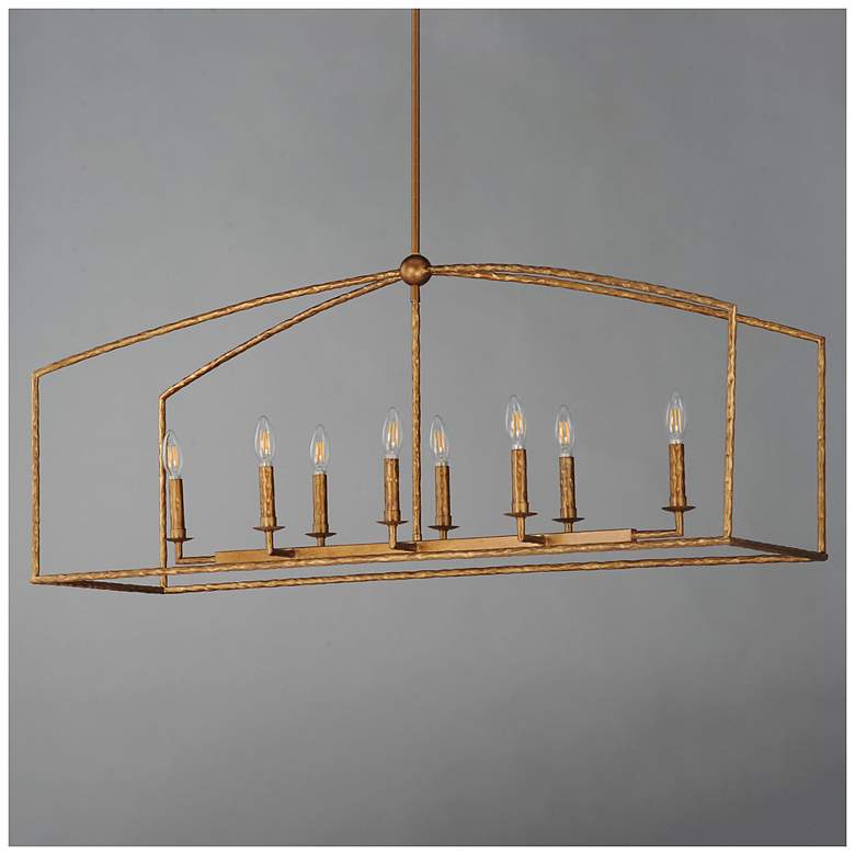 Image 4 Maxim Martel 46" Etruscan Gold 8-Light Linear Chandelier more views
