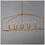 4_Maxim Martel 46" Etruscan Gold 8-Light Linear Chandelier more views