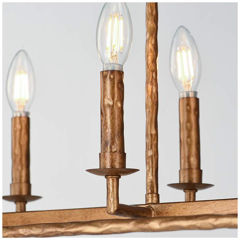 Image 5 Maxim Martel 46" Etruscan Gold 8-Light Linear Chandelier more views