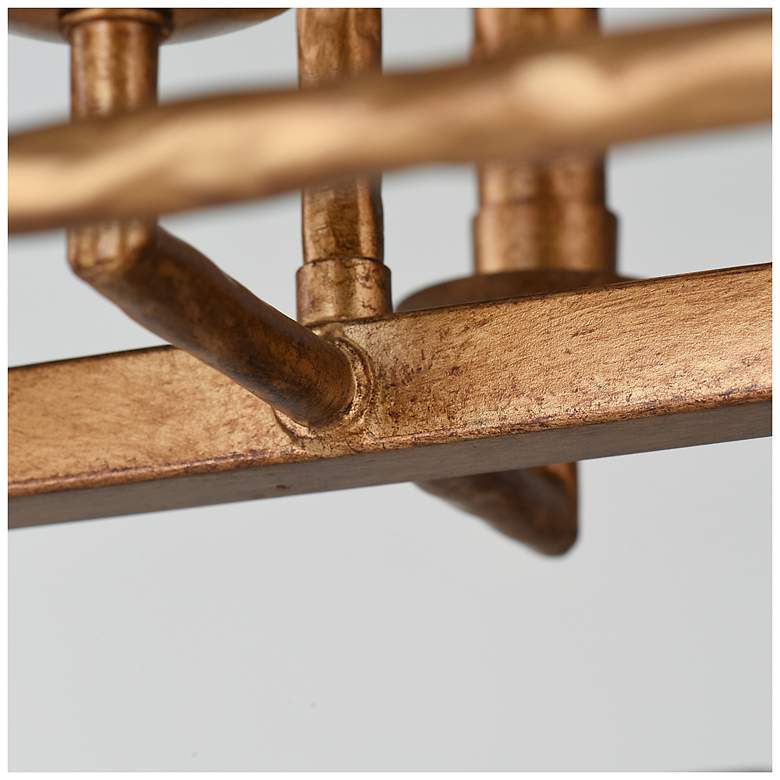 Image 6 Maxim Martel 46" Etruscan Gold 8-Light Linear Chandelier more views