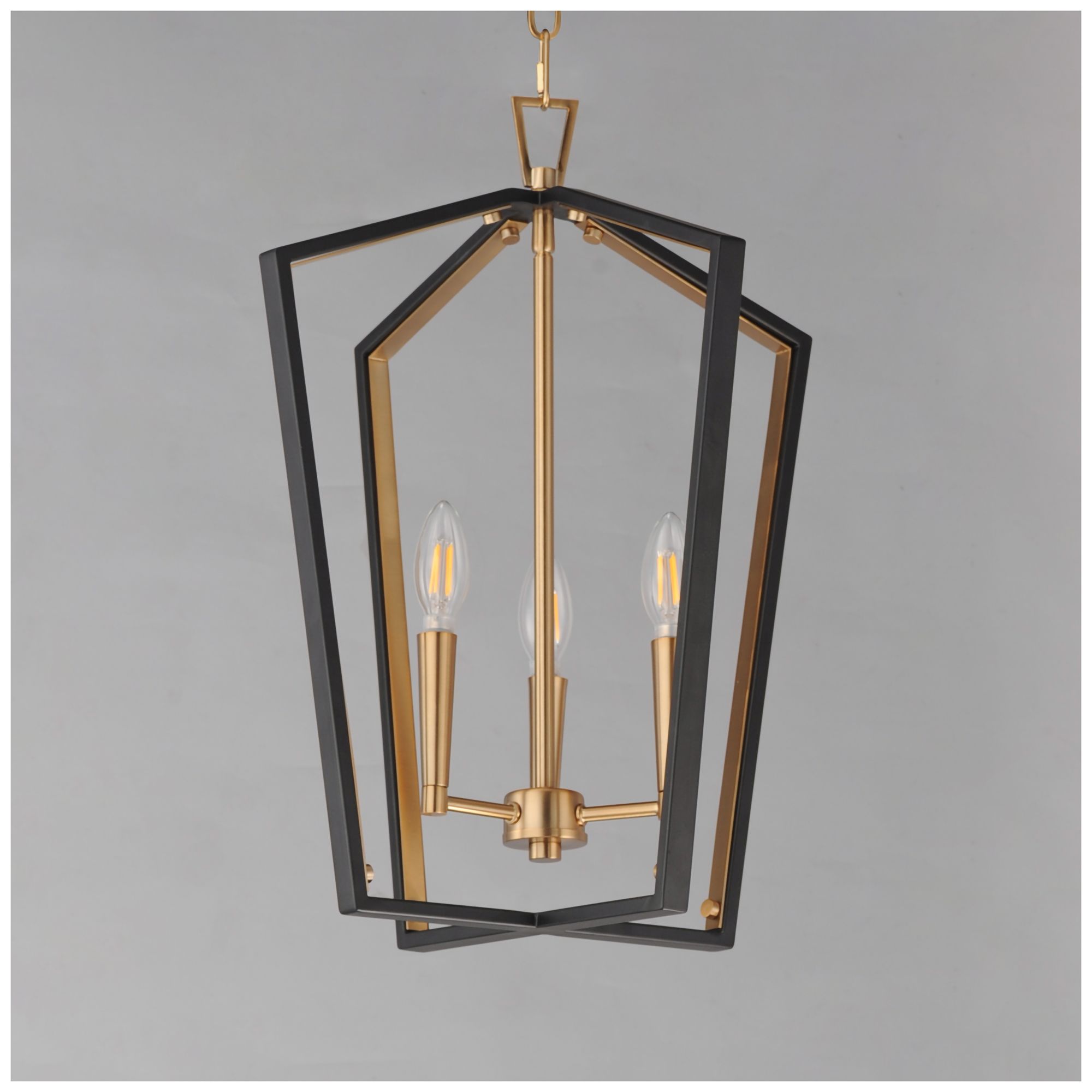 Image 3 Maxim Melrose 16" Wide Black/Natural Aged Brass 3-Light Pendant more views
