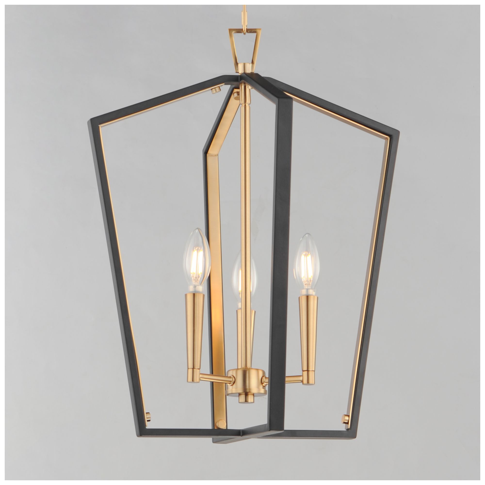 Image 4 Maxim Melrose 16" Wide Black/Natural Aged Brass 3-Light Pendant more views