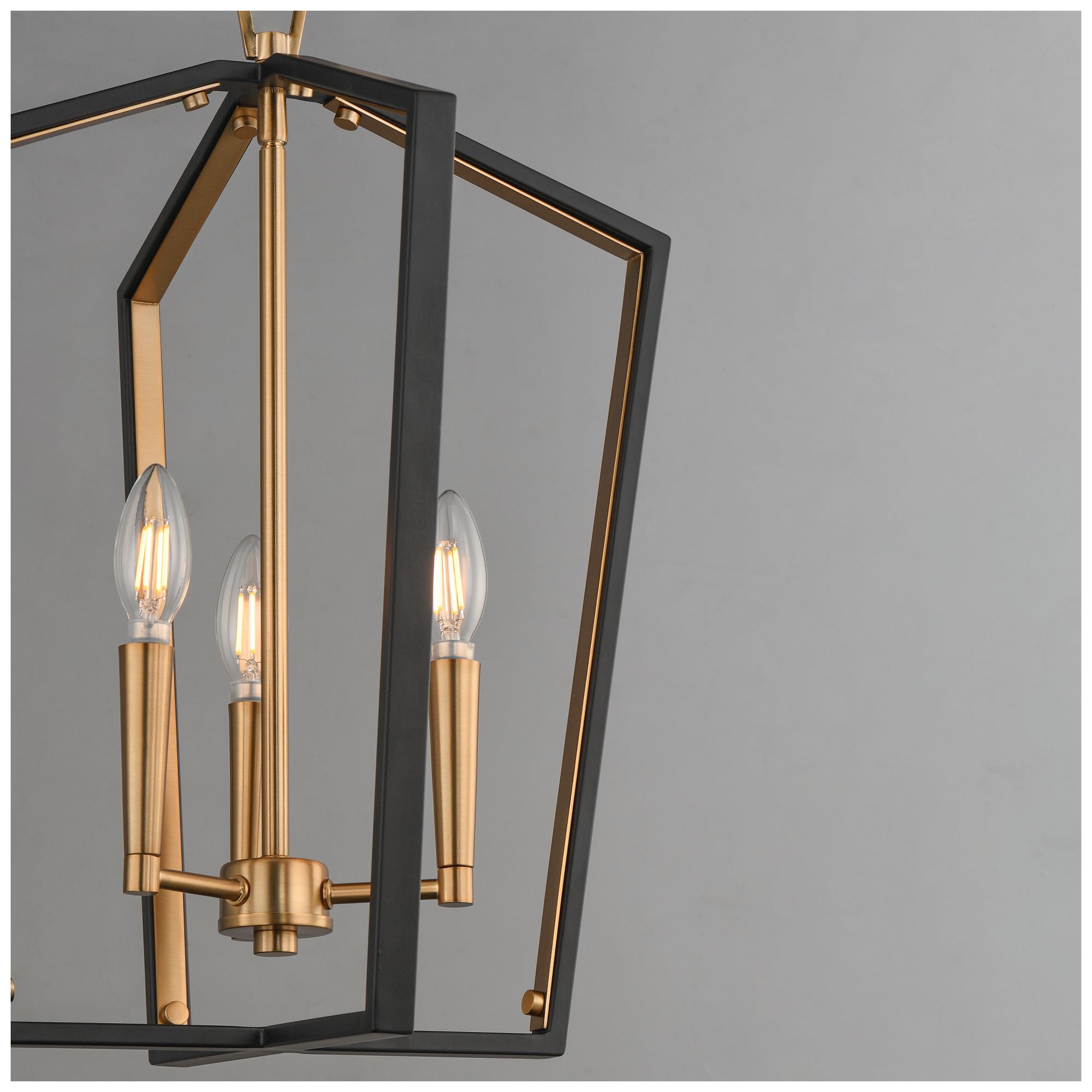 Image 5 Maxim Melrose 16" Wide Black/Natural Aged Brass 3-Light Pendant more views