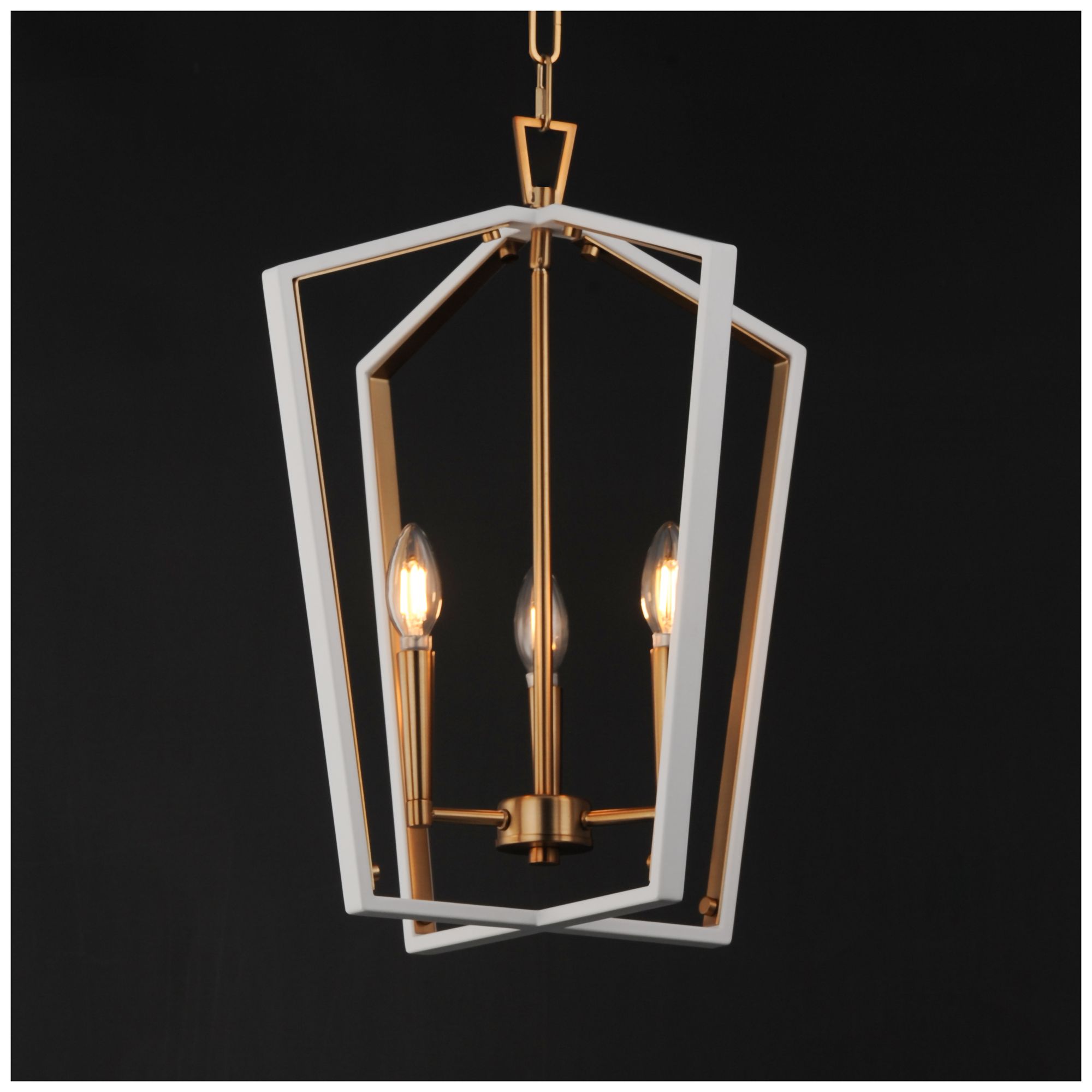 Image 3 Maxim Melrose 16" Wide White/Natural Aged Brass 3-Light Pendant more views