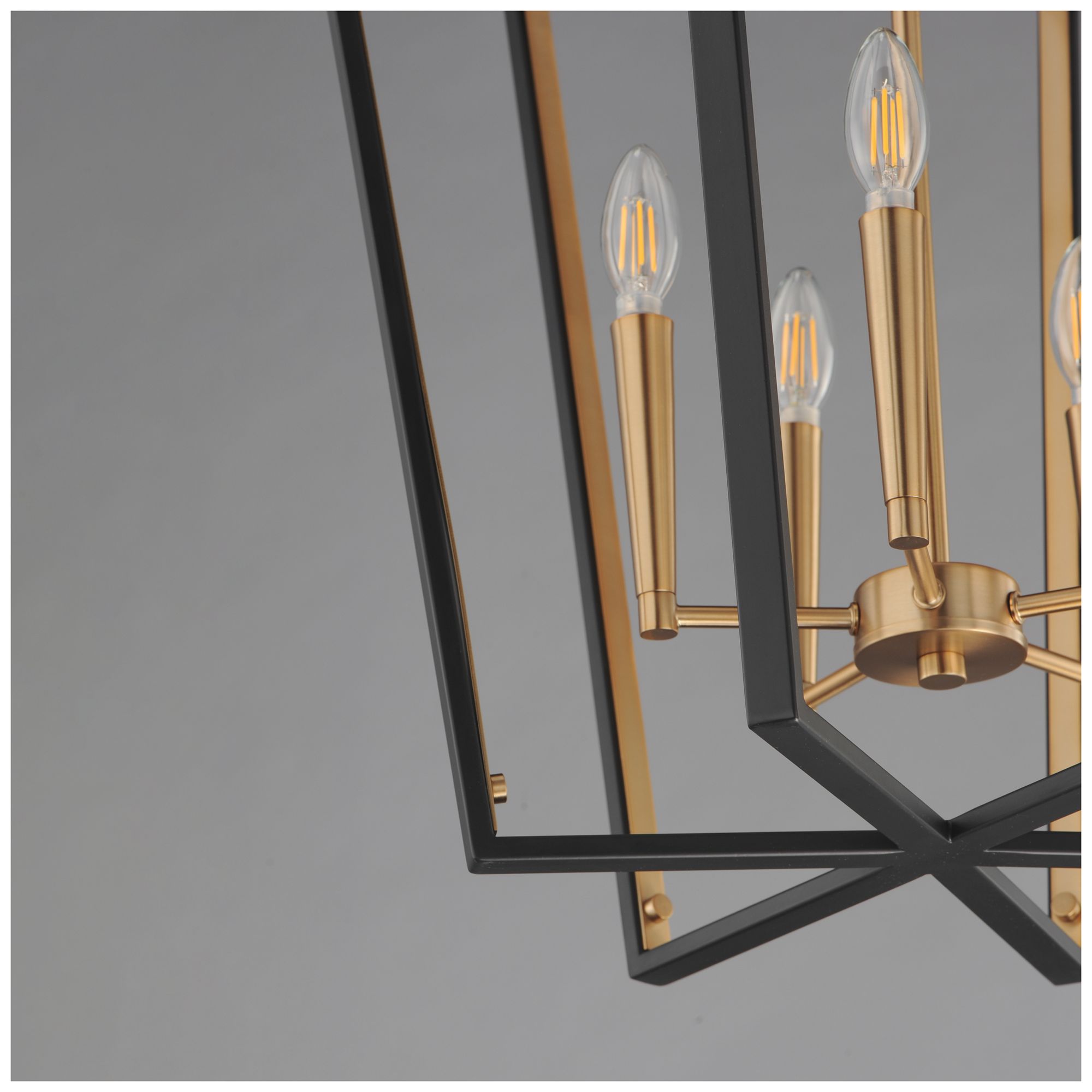 Image 5 Maxim Melrose 22" Wide Black Natural Aged Brass 5-Light Pendant more views