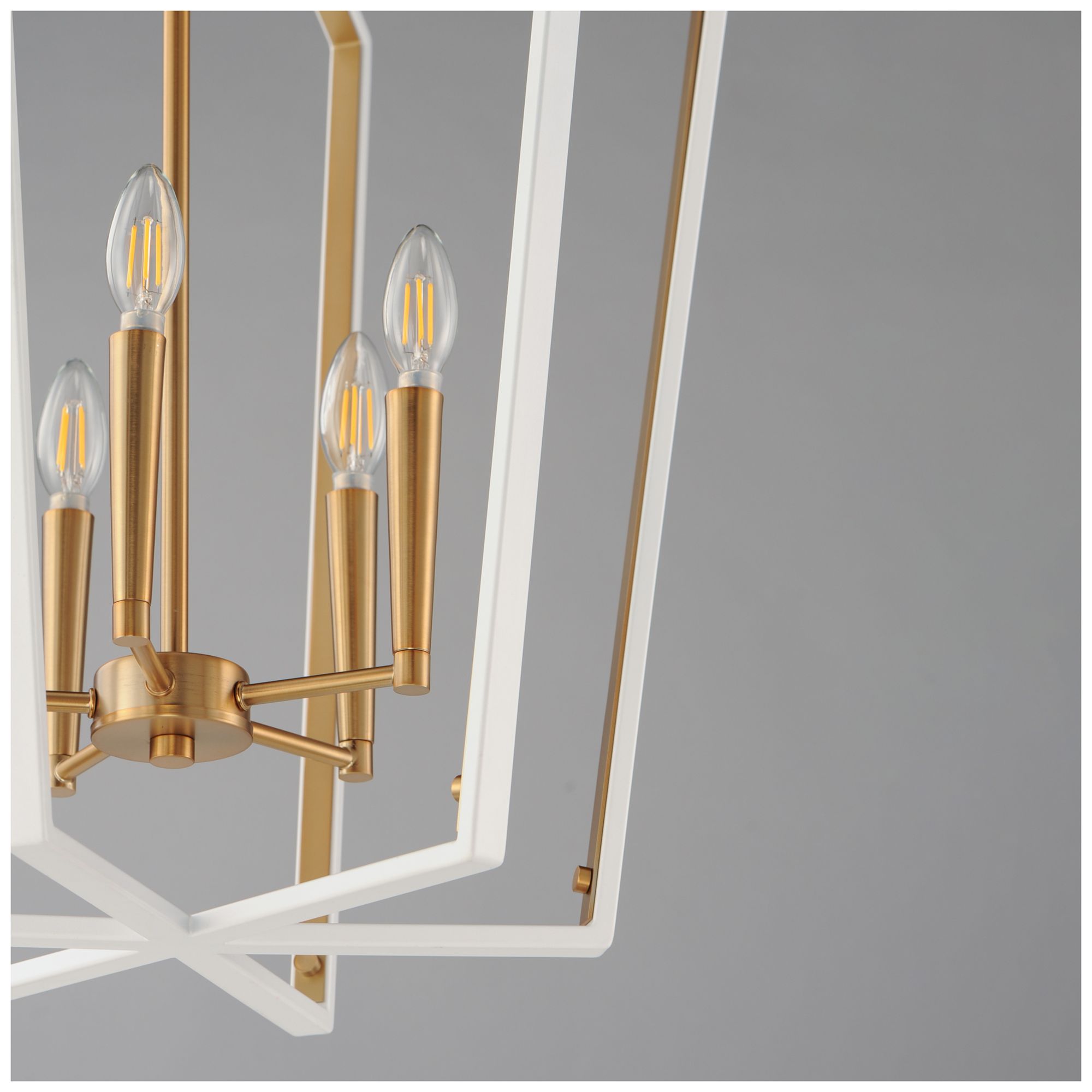 Image 5 Maxim Melrose 22" Wide White/Natural Aged Brass 5-Light Pendant more views