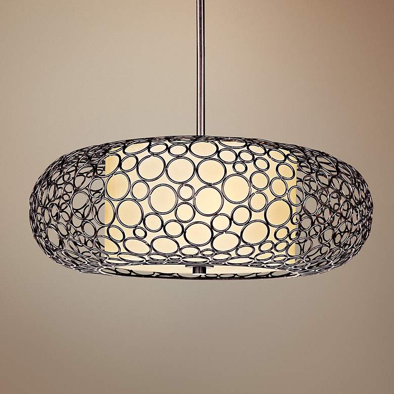 Image 1 Maxim Meridian 24 1/2 inch Wide Umber Bronze Pendant Light