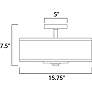 3_Maxim Metro 15 3/4" Wide Modern Flush Mount Ceiling Light more views