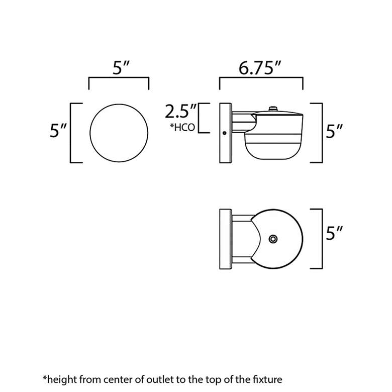 Image 5 Maxim Michelle 5" High Black LED Outdoor Wall Light more views