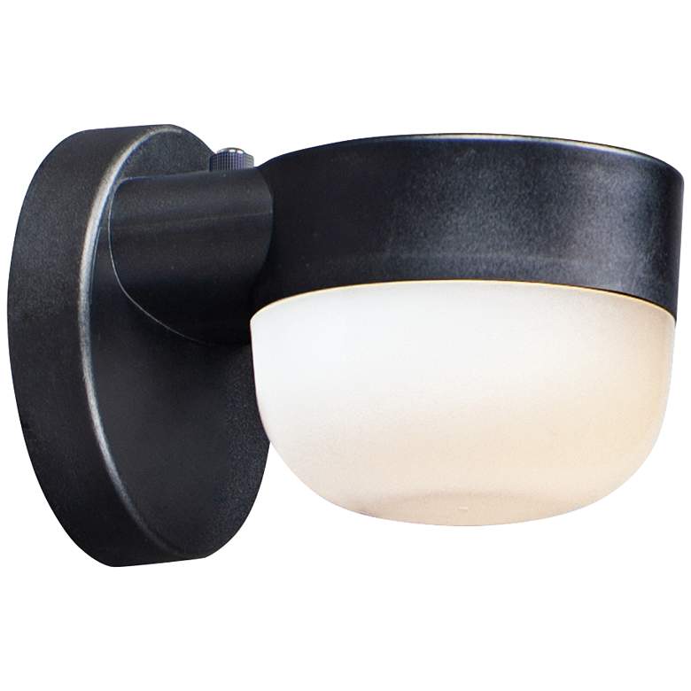 Image 1 Maxim Michelle 5"H Black LED Outdoor Wall Light w/ Photocell