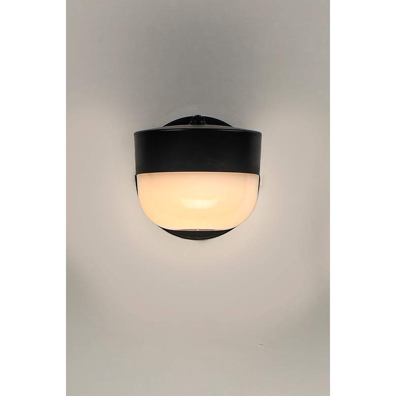 Image 2 Maxim Michelle 5"H Black LED Outdoor Wall Light w/ Photocell more views