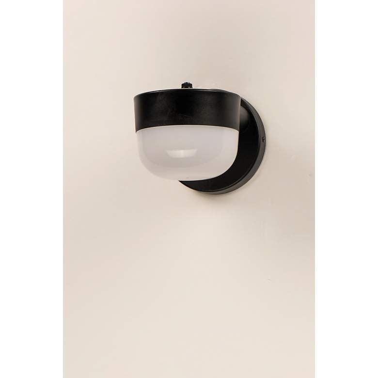 Image 3 Maxim Michelle 5"H Black LED Outdoor Wall Light w/ Photocell more views