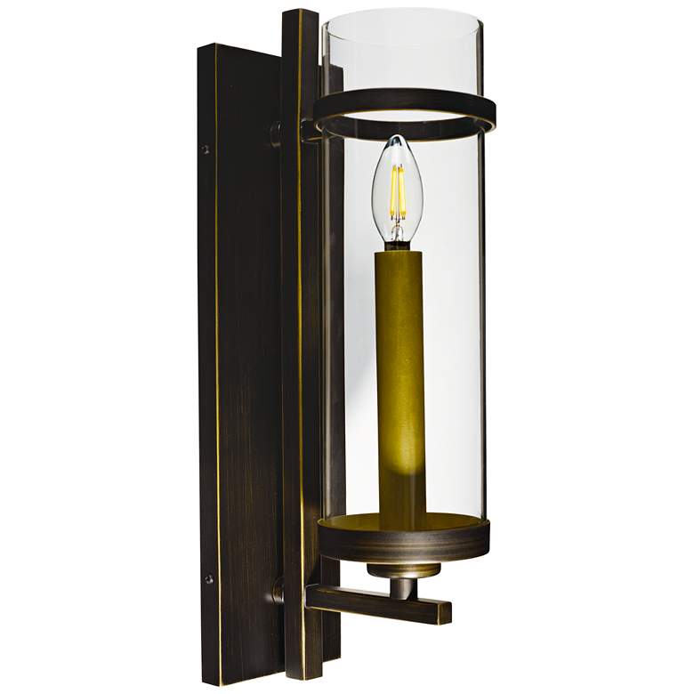 Image 1 Maxim Midtown 19 inch High Gold Bronze LED Wall Sconce
