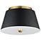 Maxim Miles 11" Black/Natural Aged Brass LED Flush Mount