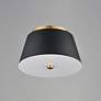4_Maxim Miles 11" Black/Natural Aged Brass LED Flush Mount more views