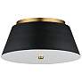 1_Maxim Miles 16" Black/Natural Aged Brass LED Flush Mount