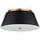 Maxim Miles 16" Black/Natural Aged Brass LED Flush Mount