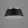 2_Maxim Miles 16" Black/Natural Aged Brass LED Flush Mount more views