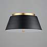 3_Maxim Miles 16" Black/Natural Aged Brass LED Flush Mount more views