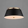 4_Maxim Miles 16" Black/Natural Aged Brass LED Flush Mount more views