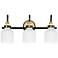 Maxim Milk 22" Wide 3-Light Satin Brass Bathroom Vanity Light Fixture
