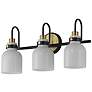 4_Maxim Milk 22" Wide 3-Light Satin Brass Bathroom Vanity Light Fixture more views