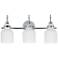 Maxim Milk 22" Wide Polished Chrome 3-Light Bath Light