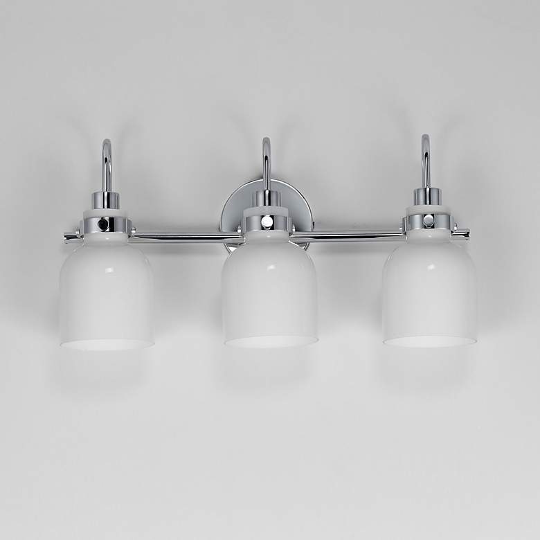 Image 3 Maxim Milk 22" Wide Polished Chrome 3-Light Bath Light more views