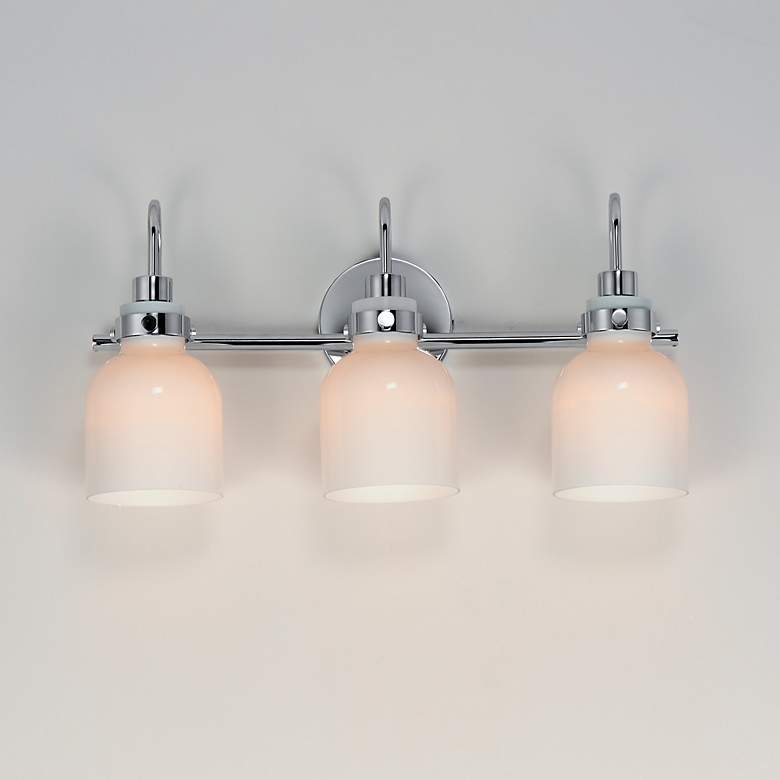 Image 4 Maxim Milk 22" Wide Polished Chrome 3-Light Bath Light more views
