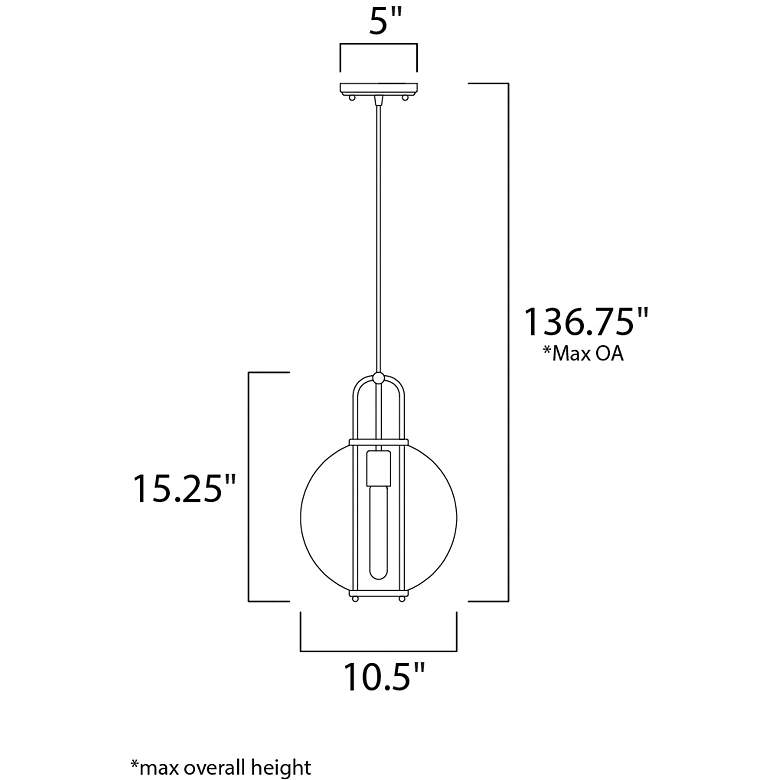 Image 5 Maxim Minaret 10 1/2" Wide Polished Nickel Mini Pendant more views