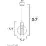 5_Maxim Minaret 10 1/2" Wide Polished Nickel Mini Pendant more views