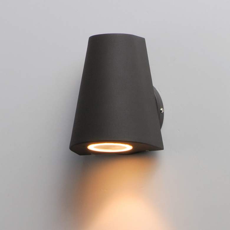 Image 1 Maxim Mini 6 1/4" Architectural Bronze Modern LED Outdoor Wall Light