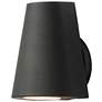 2_Maxim Mini 6 1/4" Black Finish Modern LED Outdoor Wall Light