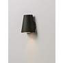 4_Maxim Mini 6 1/4" Black Finish Modern LED Outdoor Wall Light more views