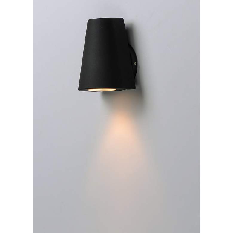 Image 5 Maxim Mini 6 1/4" Black Finish Modern LED Outdoor Wall Light more views