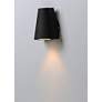 5_Maxim Mini 6 1/4" Black Finish Modern LED Outdoor Wall Light more views