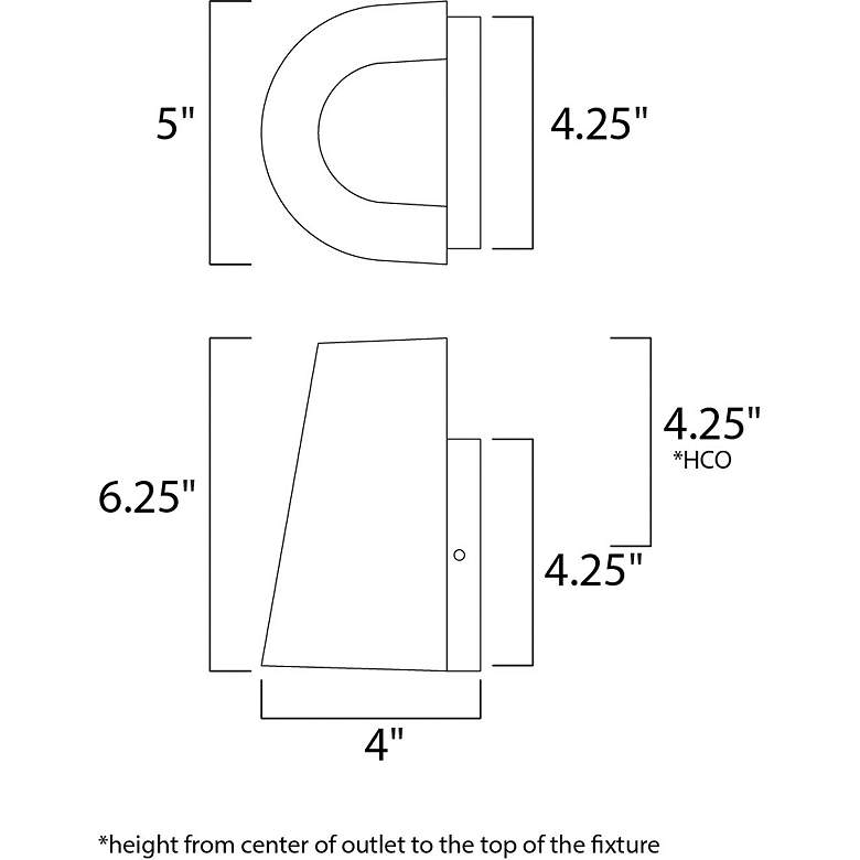 Image 6 Maxim Mini 6 1/4" Black Finish Modern LED Outdoor Wall Light more views