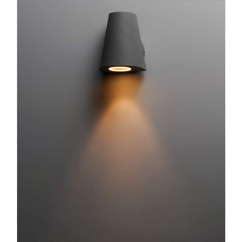 Image 4 Maxim Mini 6 1/4" Silver Finish Modern LED Outdoor Wall Light more views