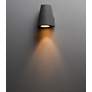4_Maxim Mini 6 1/4" Silver Finish Modern LED Outdoor Wall Light more views